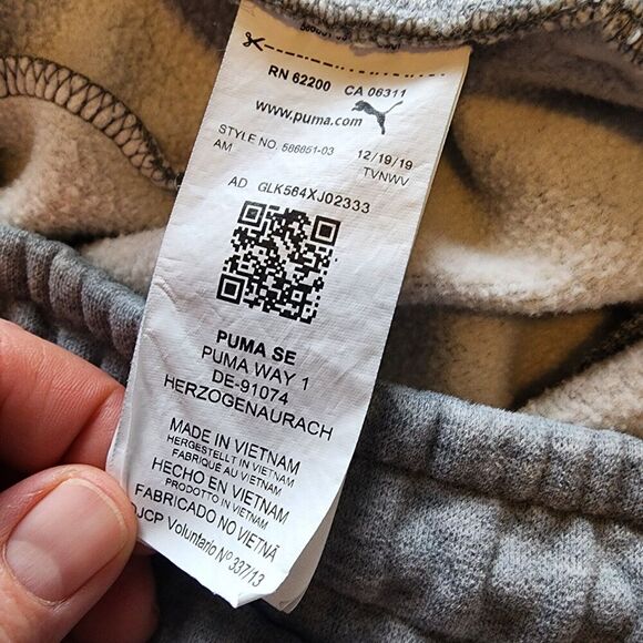 Puma Pants‎ Mens XL Activewear Jogger Sweat Fleece Gym Training Drawstring Gray - Picture 10 of 12